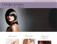 Tablet Screenshot of carolynlorrainesalon.com